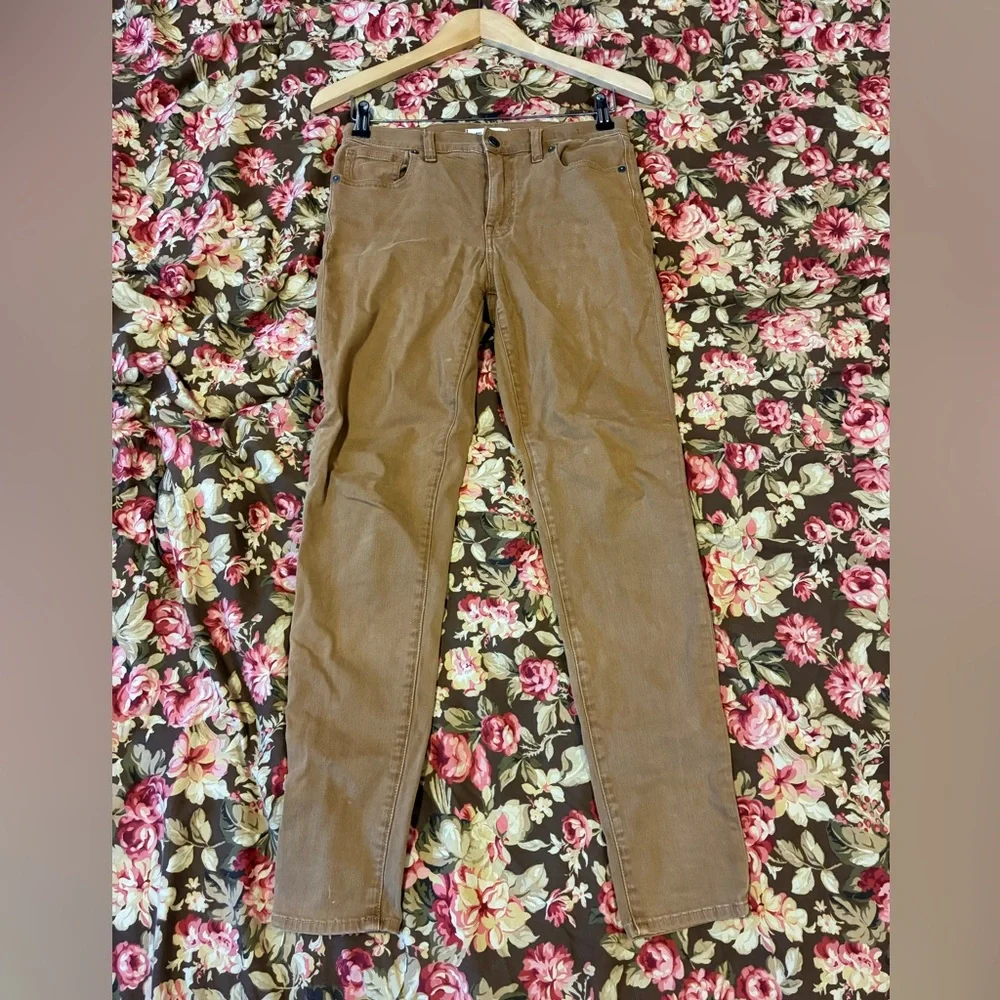 Madewell 9” High Riser Skinny Skinny Brown‎ Chino Jeans Womens 27/28